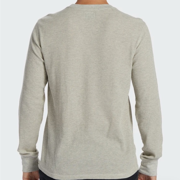 Men’s Billabong Essential Long‎ Sleeve Thermal Top, Light Gray Heather, Large - Picture 3 of 5